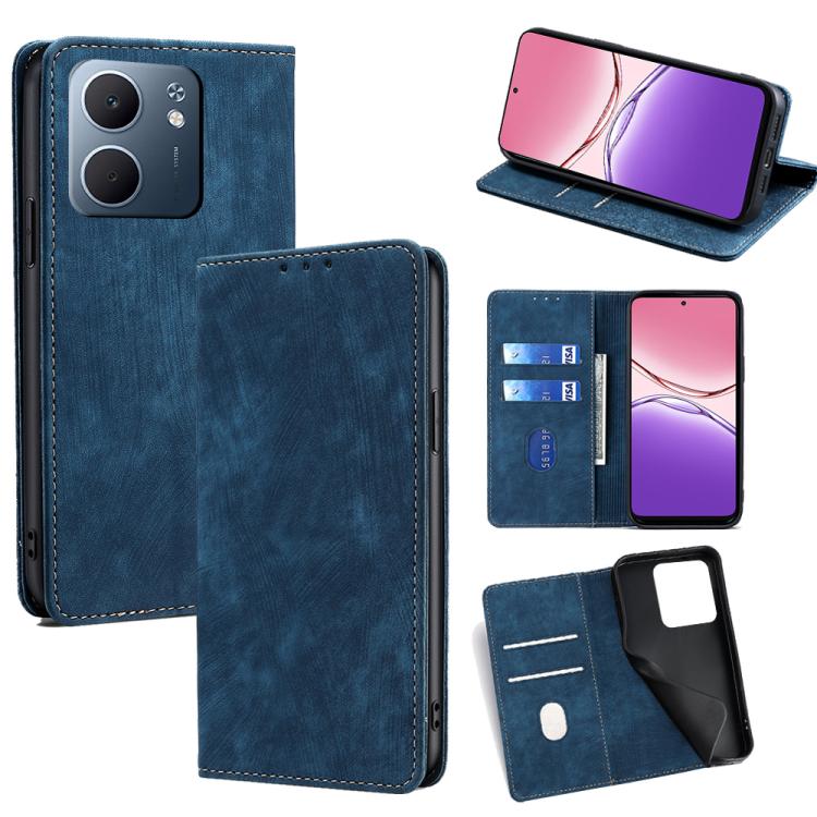 RFID Anti-theft Brush Magnetic Leather Phone Case, For OPPO K13 Turbo Pro 5G, For OPPO Reno14 F 5G, For OPPO A5x 5G Global, For OPPO A5 5G 2025 Global, For OPPO Find X8s+ 5G, For OPPO Find X8s 5G, For OPPO Find X8 Ultra 5G, For OPPO F29 5G Global      ...