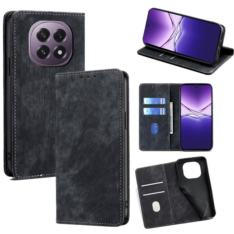 RFID Anti-theft Brush Magnetic Leather Phone Case, For OPPO A5 5G 2025 Global, For OPPO Find X8s+ 5G, For OPPO Find X8s 5G, For OPPO Find X8 Ultra 5G, For OPPO F29 5G Global, For OPPO A5 Pro 5G Global, For OPPO Reno13 F 5G / 4G, For OPPO A3 5G India   ...