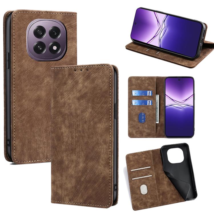 RFID Anti-theft Brush Magnetic Leather Phone Case, For OPPO A5 5G 2025 Global, For OPPO Find X8s+ 5G, For OPPO Find X8s 5G, For OPPO Find X8 Ultra 5G, For OPPO F29 5G Global, For OPPO A5 Pro 5G Global, For OPPO Reno13 F 5G / 4G, For OPPO A3 5G India   ...