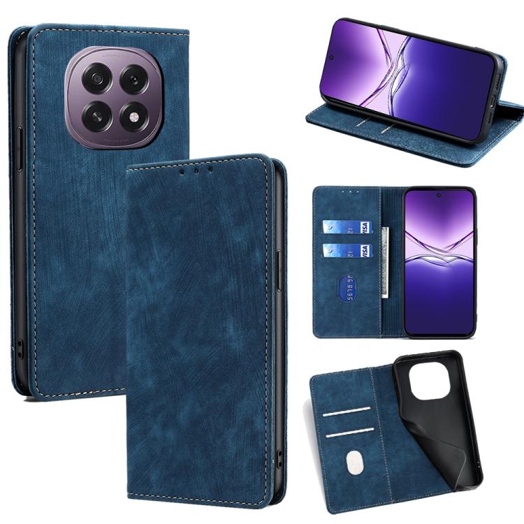 RFID Anti-theft Brush Magnetic Leather Phone Case, For OPPO A5 5G 2025 Global, For OPPO Find X8s+ 5G, For OPPO Find X8s 5G, For OPPO Find X8 Ultra 5G, For OPPO F29 5G Global, For OPPO A5 Pro 5G Global, For OPPO Reno13 F 5G / 4G, For OPPO A3 5G India   ...