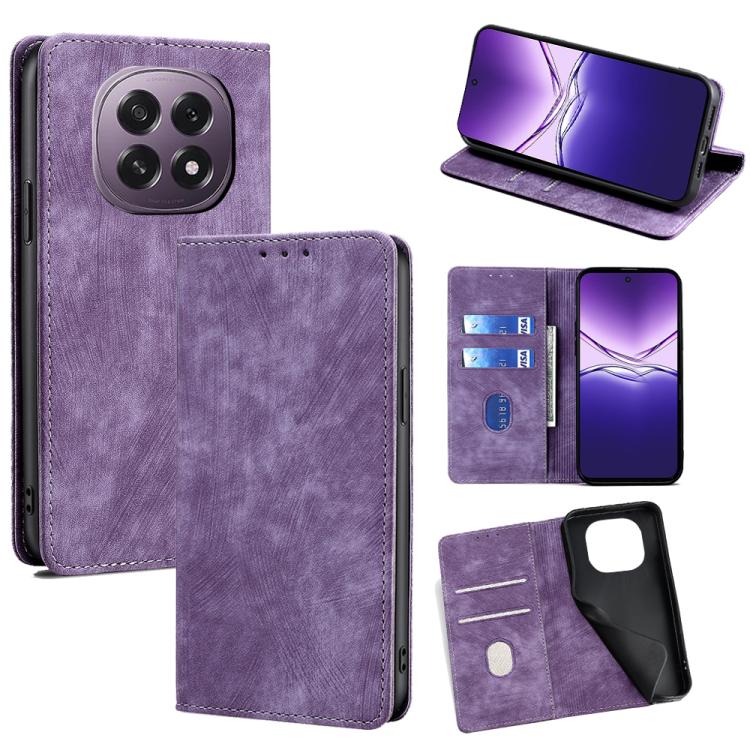 RFID Anti-theft Brush Magnetic Leather Phone Case, For OPPO A5 5G 2025 Global, For OPPO Find X8s+ 5G, For OPPO Find X8s 5G, For OPPO Find X8 Ultra 5G, For OPPO F29 5G Global, For OPPO A5 Pro 5G Global, For OPPO Reno13 F 5G / 4G, For OPPO A3 5G India   ...