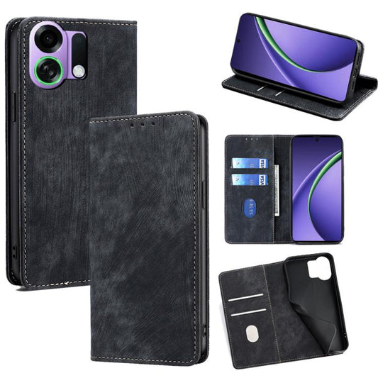 RFID Anti-theft Brush Magnetic Leather Phone Case, For OPPO K13 Turbo Pro 5G, For OPPO Reno14 F 5G, For OPPO A5x 5G Global, For OPPO A5 5G 2025 Global, For OPPO Find X8s+ 5G, For OPPO Find X8s 5G, For OPPO Find X8 Ultra 5G, For OPPO F29 5G Global      ...