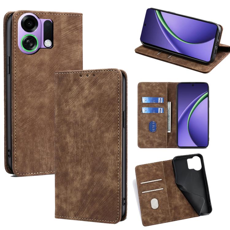 RFID Anti-theft Brush Magnetic Leather Phone Case, For OPPO K13 Turbo Pro 5G, For OPPO Reno14 F 5G, For OPPO A5x 5G Global, For OPPO A5 5G 2025 Global, For OPPO Find X8s+ 5G, For OPPO Find X8s 5G, For OPPO Find X8 Ultra 5G, For OPPO F29 5G Global      ...