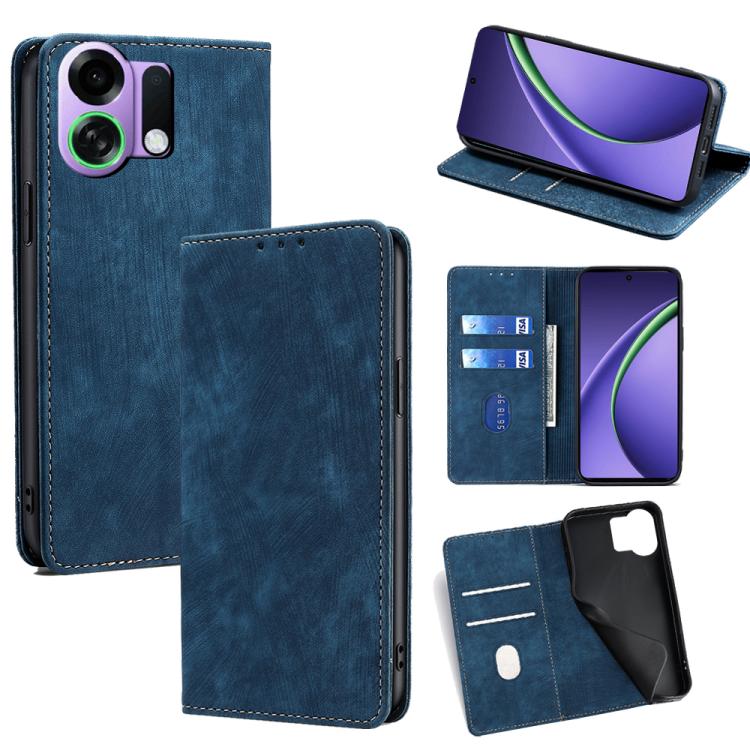 RFID Anti-theft Brush Magnetic Leather Phone Case, For OPPO K13 Turbo Pro 5G, For OPPO Reno14 F 5G, For OPPO A5x 5G Global, For OPPO A5 5G 2025 Global, For OPPO Find X8s+ 5G, For OPPO Find X8s 5G, For OPPO Find X8 Ultra 5G, For OPPO F29 5G Global      ...