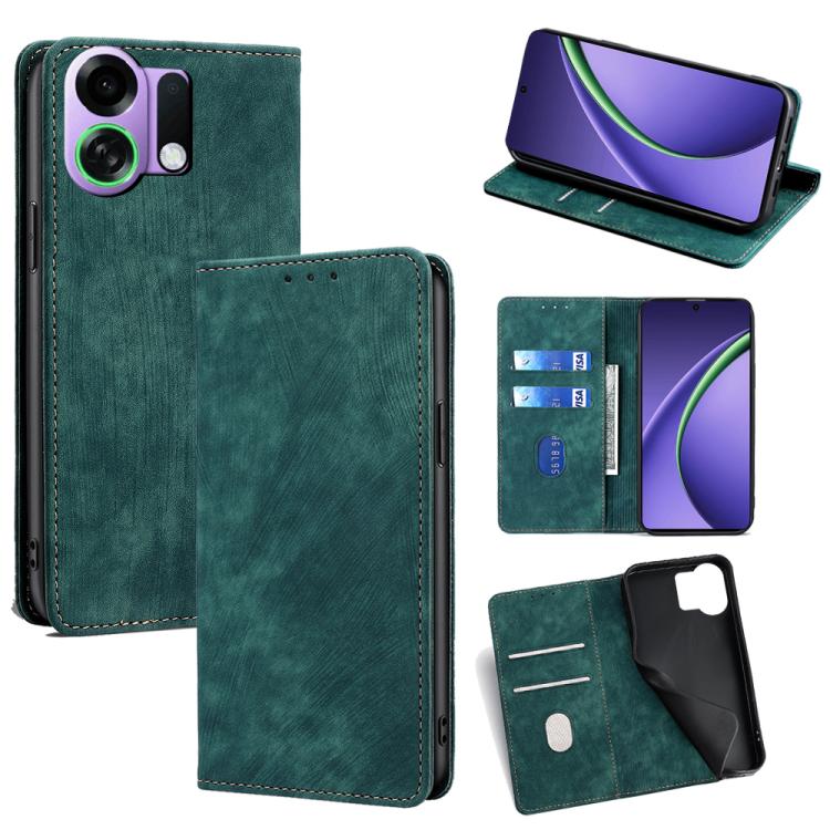RFID Anti-theft Brush Magnetic Leather Phone Case, For OPPO K13 Turbo Pro 5G, For OPPO Reno14 F 5G, For OPPO A5x 5G Global, For OPPO A5 5G 2025 Global, For OPPO Find X8s+ 5G, For OPPO Find X8s 5G, For OPPO Find X8 Ultra 5G, For OPPO F29 5G Global      ...