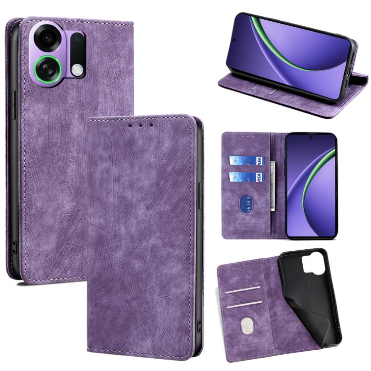 RFID Anti-theft Brush Magnetic Leather Phone Case, For OPPO K13 Turbo Pro 5G, For OPPO Reno14 F 5G, For OPPO A5x 5G Global, For OPPO A5 5G 2025 Global, For OPPO Find X8s+ 5G, For OPPO Find X8s 5G, For OPPO Find X8 Ultra 5G, For OPPO F29 5G Global      ...