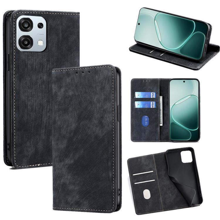 RFID Anti-theft Brush Magnetic Leather Phone Case, For OPPO Reno15 F 5G, For OPPO A6x 4G Global, For OPPO Reno15 5G Global, For OPPO Find X9 5G, For OPPO F31 5G, For OPPO Find X9 Pro 5G, For OPPO K13 Turbo Pro 5G, For OPPO Reno14 F 5G                  ...