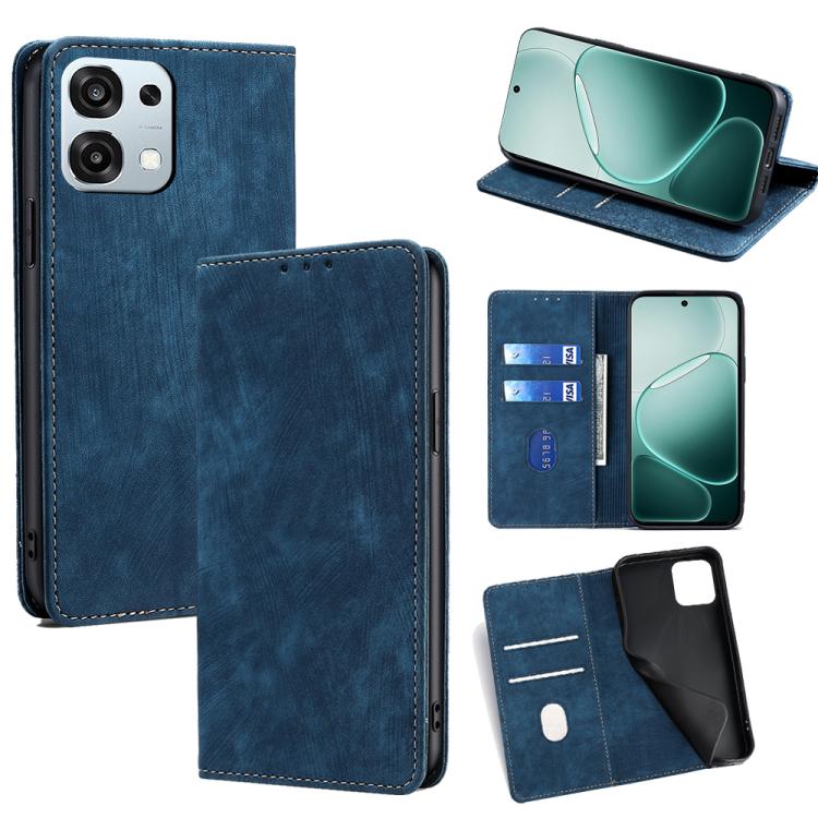 RFID Anti-theft Brush Magnetic Leather Phone Case, For OPPO Reno15 F 5G, For OPPO A6x 4G Global, For OPPO Reno15 5G Global, For OPPO Find X9 5G, For OPPO F31 5G, For OPPO Find X9 Pro 5G, For OPPO K13 Turbo Pro 5G, For OPPO Reno14 F 5G                  ...