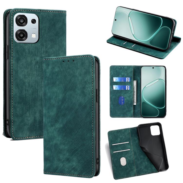 RFID Anti-theft Brush Magnetic Leather Phone Case, For OPPO Reno15 F 5G, For OPPO A6x 4G Global, For OPPO Reno15 5G Global, For OPPO Find X9 5G, For OPPO F31 5G, For OPPO Find X9 Pro 5G, For OPPO K13 Turbo Pro 5G, For OPPO Reno14 F 5G                  ...