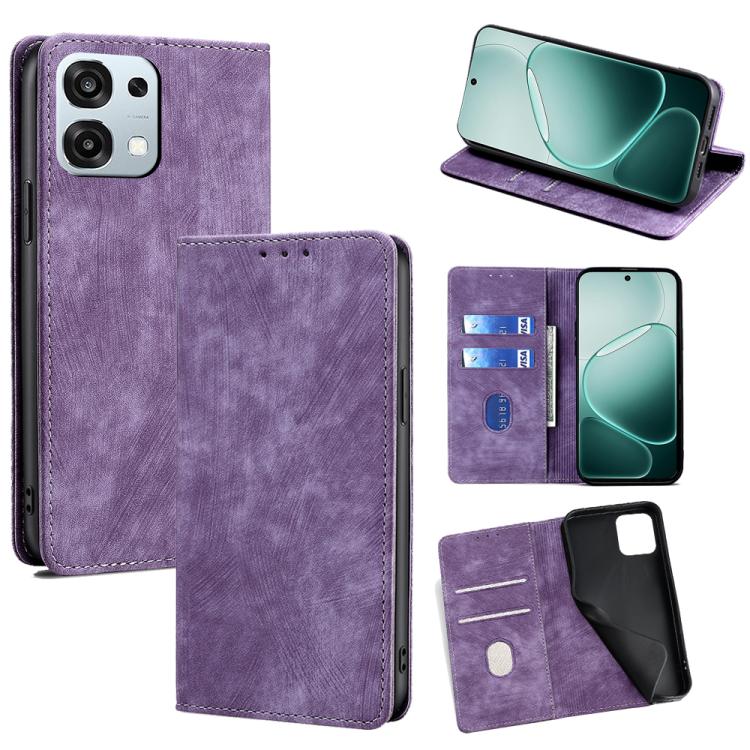 RFID Anti-theft Brush Magnetic Leather Phone Case, For OPPO Reno15 F 5G, For OPPO A6x 4G Global, For OPPO Reno15 5G Global, For OPPO Find X9 5G, For OPPO F31 5G, For OPPO Find X9 Pro 5G, For OPPO K13 Turbo Pro 5G, For OPPO Reno14 F 5G                  ...