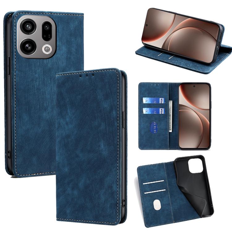 RFID Anti-theft Brush Magnetic Leather Phone Case, For OPPO Find X9s Pro 5G, For OPPO Find X9 Ultra 5G, For OPPO A6s 4G, For OPPO Reno15 F 5G, For OPPO A6x 4G Global, For OPPO Reno15 5G Global, For OPPO Find X9 5G, For OPPO F31 5G, For OPPO Find X9 Pro 5G