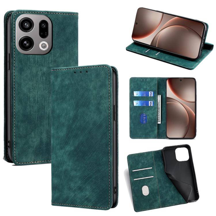 RFID Anti-theft Brush Magnetic Leather Phone Case, For OPPO Find X9s Pro 5G, For OPPO Find X9 Ultra 5G, For OPPO A6s 4G, For OPPO Reno15 F 5G, For OPPO A6x 4G Global, For OPPO Reno15 5G Global, For OPPO Find X9 5G, For OPPO F31 5G, For OPPO Find X9 Pro 5G