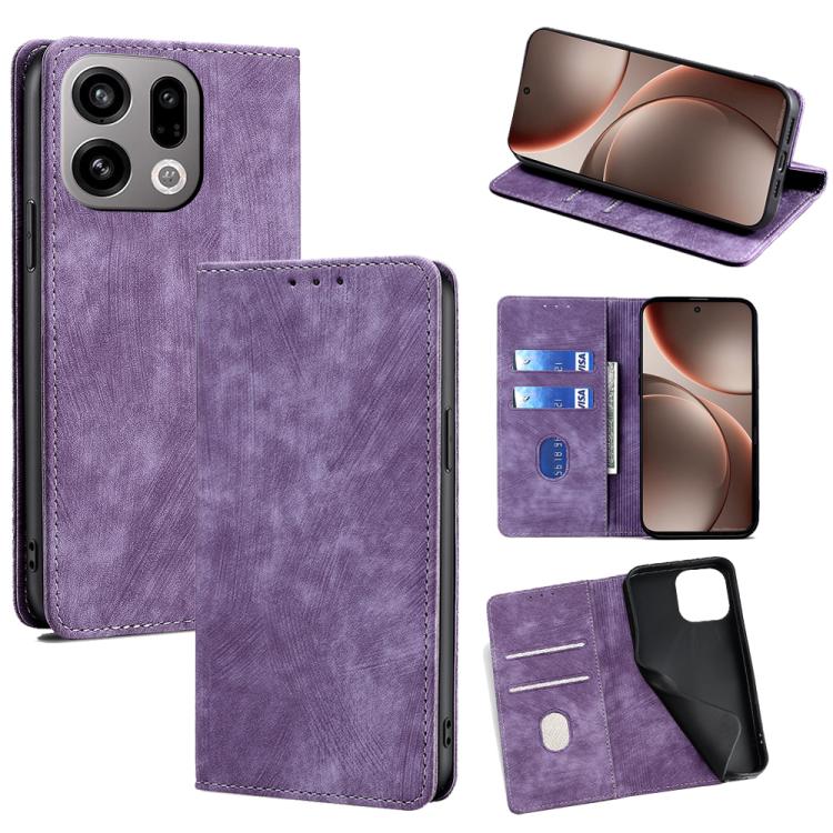 RFID Anti-theft Brush Magnetic Leather Phone Case, For OPPO Reno15 F 5G, For OPPO A6x 4G Global, For OPPO Reno15 5G Global, For OPPO Find X9 5G, For OPPO F31 5G, For OPPO Find X9 Pro 5G, For OPPO K13 Turbo Pro 5G, For OPPO Reno14 F 5G                  ...