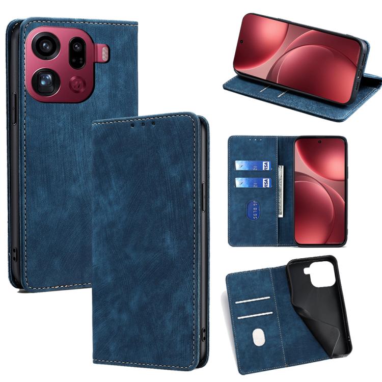 RFID Anti-theft Brush Magnetic Leather Phone Case, For OPPO Reno15 F 5G, For OPPO A6x 4G Global, For OPPO Reno15 5G Global, For OPPO Find X9 5G, For OPPO F31 5G, For OPPO Find X9 Pro 5G, For OPPO K13 Turbo Pro 5G, For OPPO Reno14 F 5G                  ...
