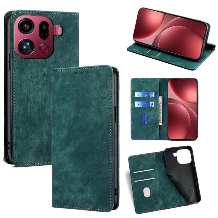 RFID Anti-theft Brush Magnetic Leather Phone Case, For OPPO Reno15 F 5G, For OPPO A6x 4G Global, For OPPO Reno15 5G Global, For OPPO Find X9 5G, For OPPO F31 5G, For OPPO Find X9 Pro 5G, For OPPO K13 Turbo Pro 5G, For OPPO Reno14 F 5G                  ...