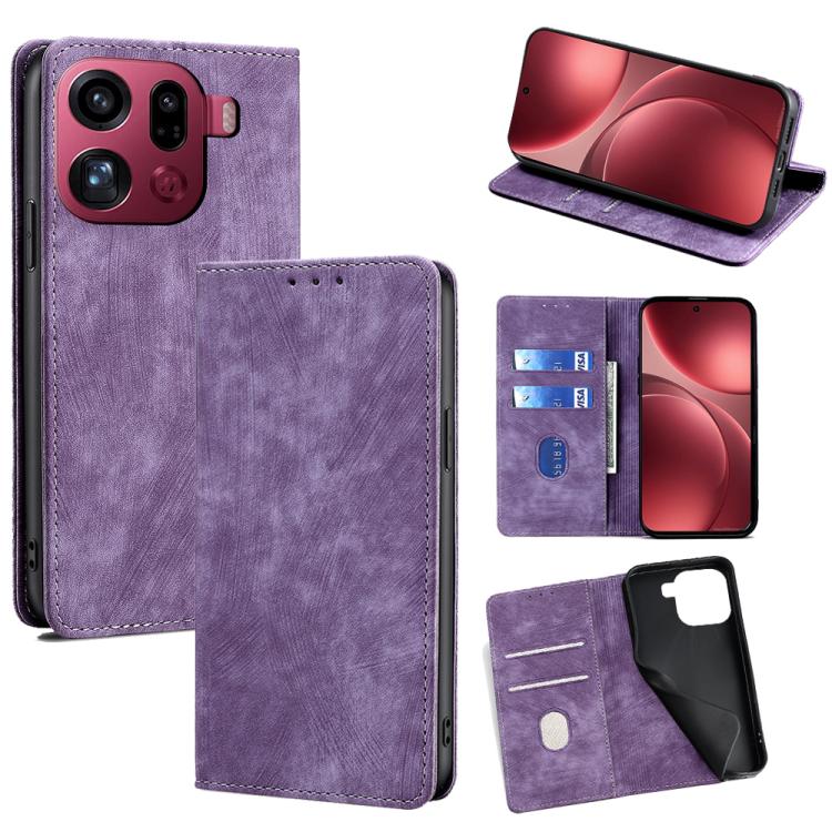 RFID Anti-theft Brush Magnetic Leather Phone Case, For OPPO Reno15 F 5G, For OPPO A6x 4G Global, For OPPO Reno15 5G Global, For OPPO Find X9 5G, For OPPO F31 5G, For OPPO Find X9 Pro 5G, For OPPO K13 Turbo Pro 5G, For OPPO Reno14 F 5G                  ...