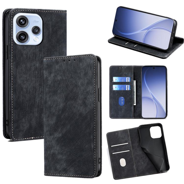 RFID Anti-theft Brush Magnetic Leather Phone Case, For OPPO Reno15 F 5G, For OPPO A6x 4G Global, For OPPO Reno15 5G Global, For OPPO Find X9 5G, For OPPO F31 5G, For OPPO Find X9 Pro 5G, For OPPO K13 Turbo Pro 5G, For OPPO Reno14 F 5G                  ...