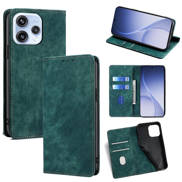 RFID Anti-theft Brush Magnetic Leather Phone Case, For OPPO Reno15 F 5G, For OPPO A6x 4G Global, For OPPO Reno15 5G Global, For OPPO Find X9 5G, For OPPO F31 5G, For OPPO Find X9 Pro 5G, For OPPO K13 Turbo Pro 5G, For OPPO Reno14 F 5G                  ...