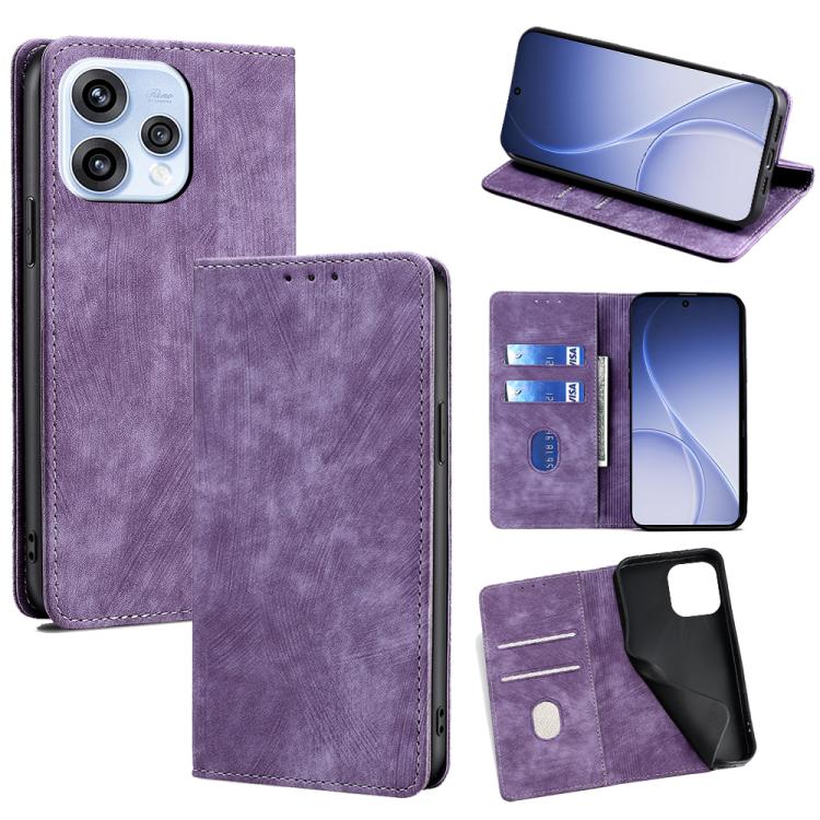 RFID Anti-theft Brush Magnetic Leather Phone Case, For OPPO Reno15 F 5G, For OPPO A6x 4G Global, For OPPO Reno15 5G Global, For OPPO Find X9 5G, For OPPO F31 5G, For OPPO Find X9 Pro 5G, For OPPO K13 Turbo Pro 5G, For OPPO Reno14 F 5G                  ...