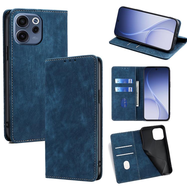 RFID Anti-theft Brush Magnetic Leather Phone Case, For OPPO Find X9s Pro 5G, For OPPO Find X9 Ultra 5G, For OPPO A6s 4G, For OPPO Reno15 F 5G, For OPPO A6x 4G Global, For OPPO Reno15 5G Global, For OPPO Find X9 5G, For OPPO F31 5G, For OPPO Find X9 Pro 5G