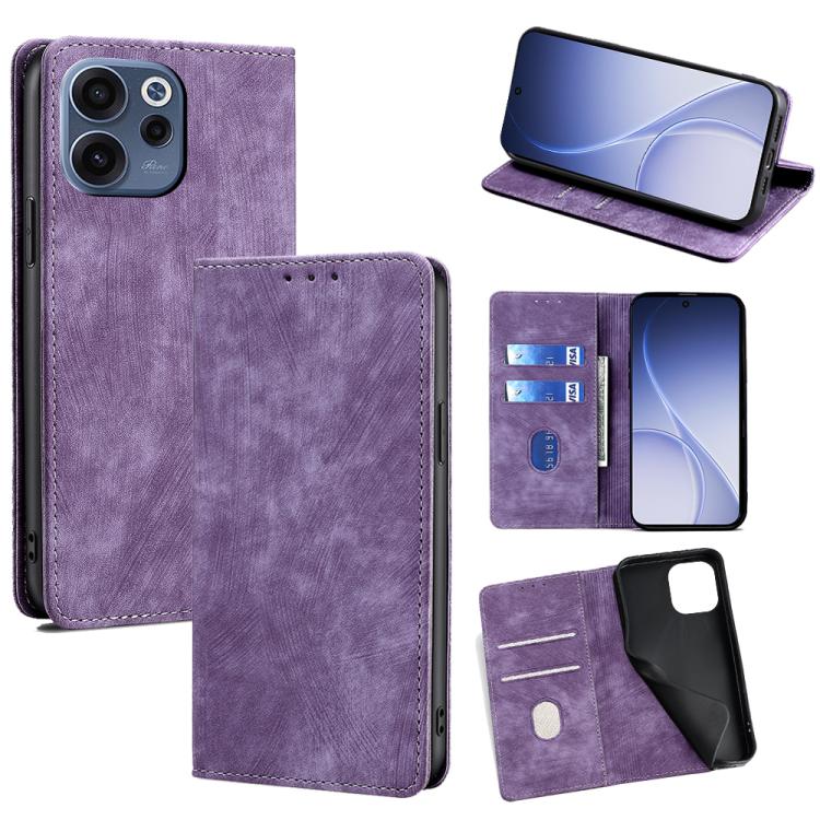 RFID Anti-theft Brush Magnetic Leather Phone Case, For OPPO Reno15 F 5G, For OPPO A6x 4G Global, For OPPO Reno15 5G Global, For OPPO Find X9 5G, For OPPO F31 5G, For OPPO Find X9 Pro 5G, For OPPO K13 Turbo Pro 5G, For OPPO Reno14 F 5G                  ...