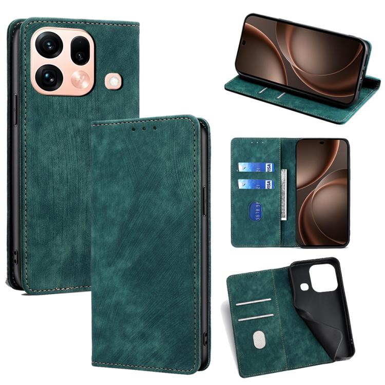 RFID Anti-theft Brush Magnetic Leather Phone Case, For OPPO Find X9s Pro 5G, For OPPO Find X9 Ultra 5G, For OPPO A6s 4G, For OPPO Reno15 F 5G, For OPPO A6x 4G Global, For OPPO Reno15 5G Global, For OPPO Find X9 5G, For OPPO F31 5G, For OPPO Find X9 Pro 5G