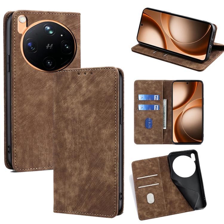 RFID Anti-theft Brush Magnetic Leather Phone Case, For OPPO Find X9s Pro 5G, For OPPO Find X9 Ultra 5G, For OPPO A6s 4G, For OPPO Reno15 F 5G, For OPPO A6x 4G Global, For OPPO Reno15 5G Global, For OPPO Find X9 5G, For OPPO F31 5G, For OPPO Find X9 Pro 5G