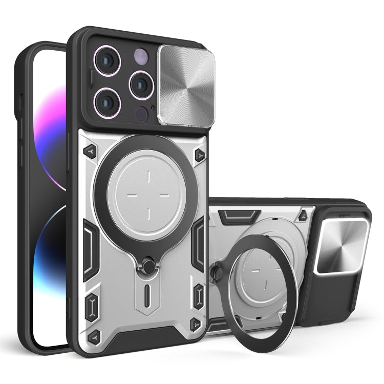 CD Texture Sliding Camshield Magnetic Holder Phone Case, For iPhone 14, For iPhone 14 Pro, For iPhone 14 Pro Max, For iPhone 13 Pro Max, For iPhone 13 Pro, For iPhone 13, For iPhone 12, For iPhone 12 Pro Max