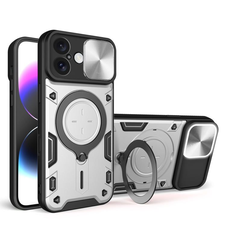 CD Texture Sliding Camshield Magnetic Holder Phone Case, For iPhone 16 Pro, For iPhone 16 Plus, For iPhone 16, For iPhone 15 Pro Max, For iPhone 15 Pro, For iPhone 15 Plus, For iPhone 15, For iPhone 14 Plus
