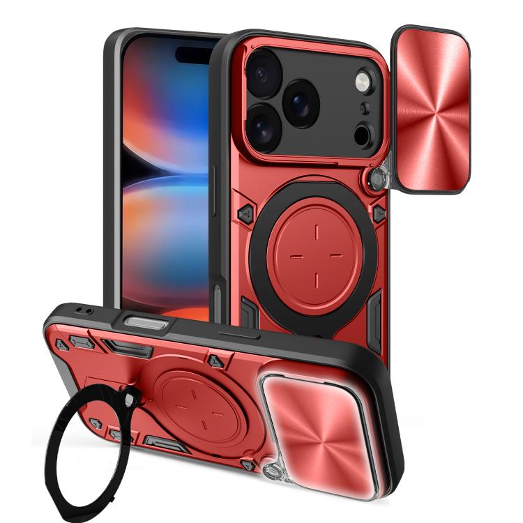 CD Texture Sliding Camshield Magnetic Holder Phone Case, For iPhone 18 Pro, For iPhone 18 Pro Max, For iPhone 17e / 16e, For iPhone 17 Pro Max, For iPhone 17 Pro, For iPhone 17, For iPhone Air, For iPhone 16 Pro Max