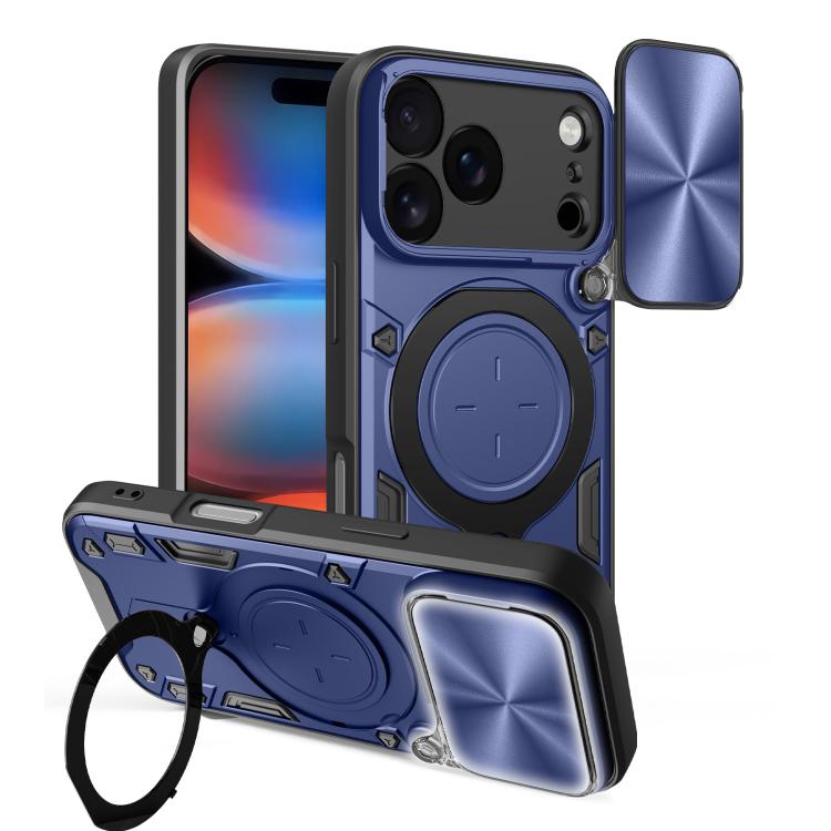 CD Texture Sliding Camshield Magnetic Holder Phone Case, For iPhone 18 Pro, For iPhone 18 Pro Max, For iPhone 17e / 16e, For iPhone 17 Pro Max, For iPhone 17 Pro, For iPhone 17, For iPhone Air, For iPhone 16 Pro Max