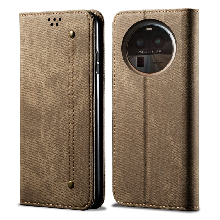 Denim Texture Casual Style Horizontal Flip Leather Case