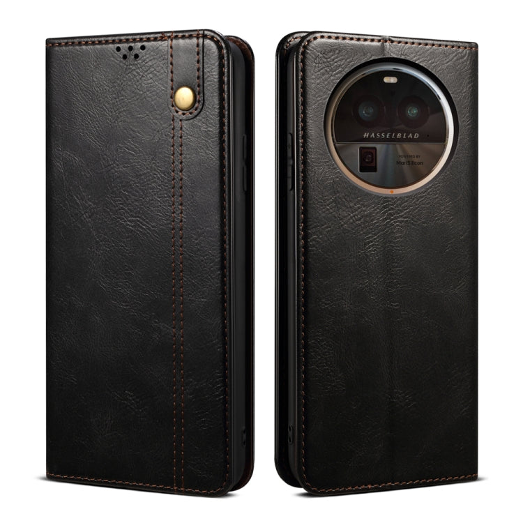 Oil Wax Crazy Horse Texture Leather Phone Case