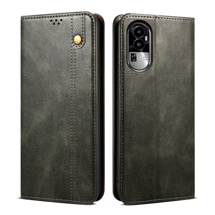 Oil Wax Crazy Horse Texture Leather Phone Case