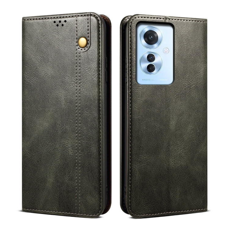 Oil Wax Crazy Horse Texture Leather Phone Case