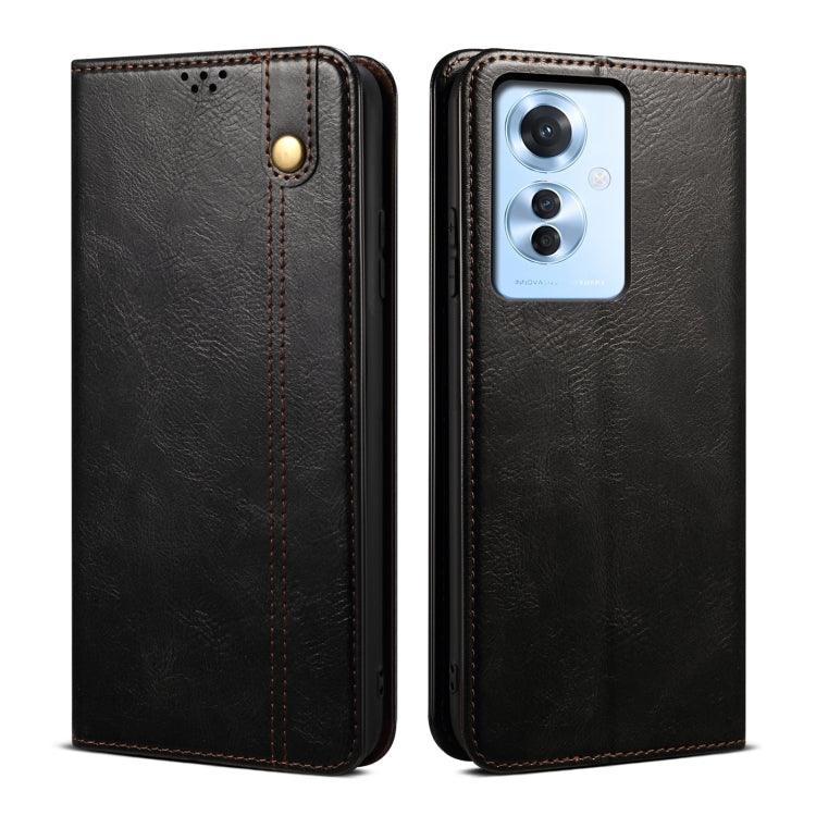 Oil Wax Crazy Horse Texture Leather Phone Case