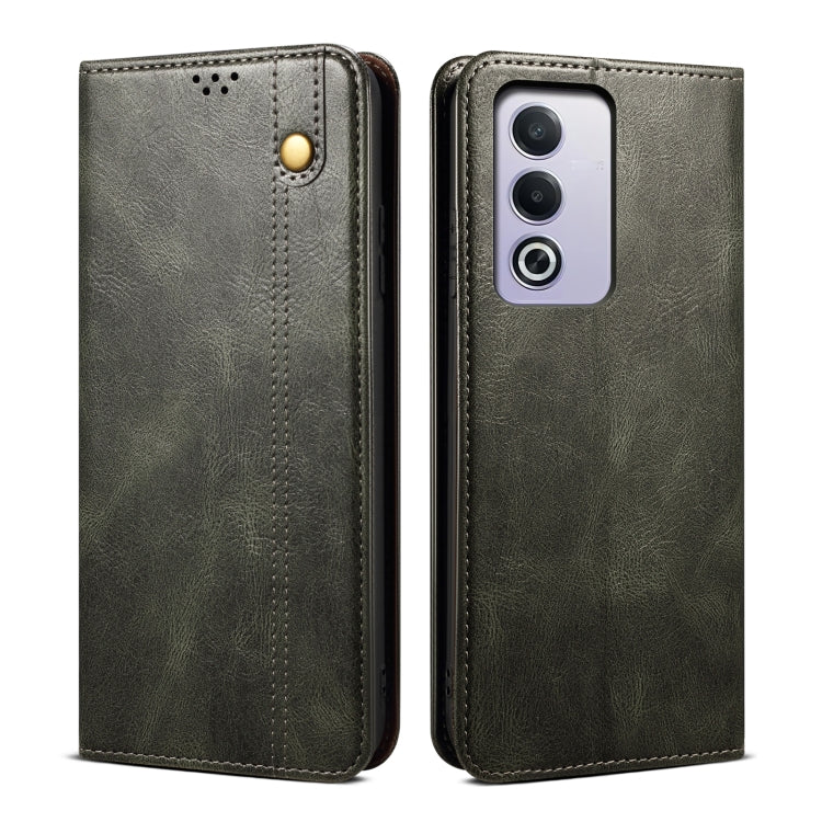 Oil Wax Crazy Horse Texture Leather Phone Case