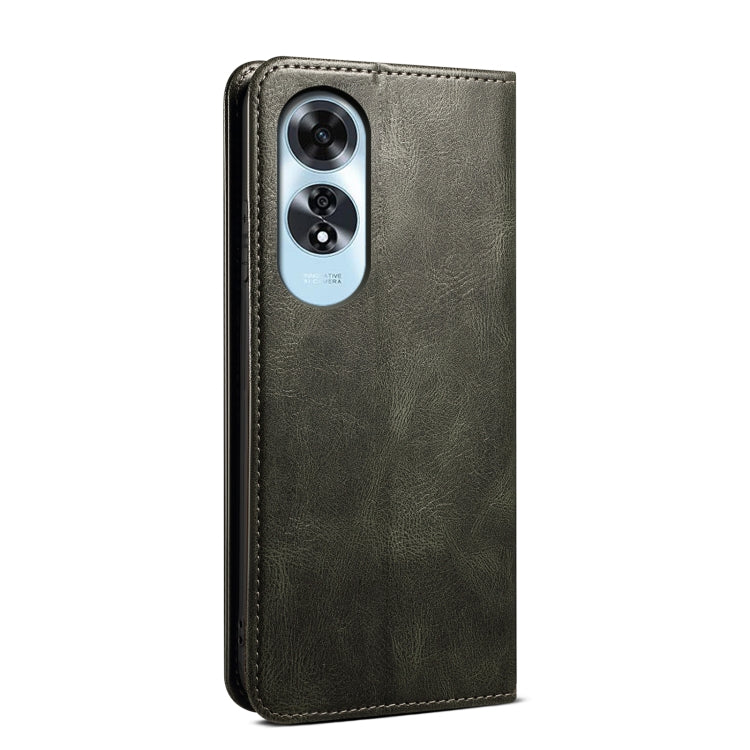 Oil Wax Crazy Horse Texture Leather Phone Case