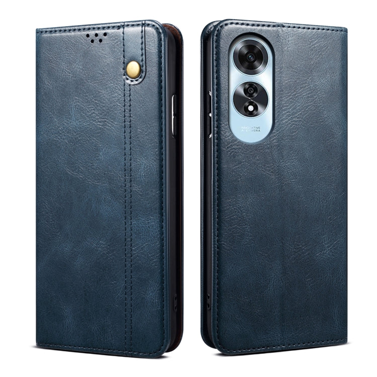 Oil Wax Crazy Horse Texture Leather Phone Case
