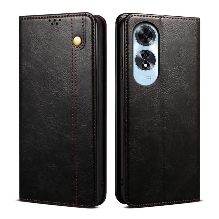 Oil Wax Crazy Horse Texture Leather Phone Case