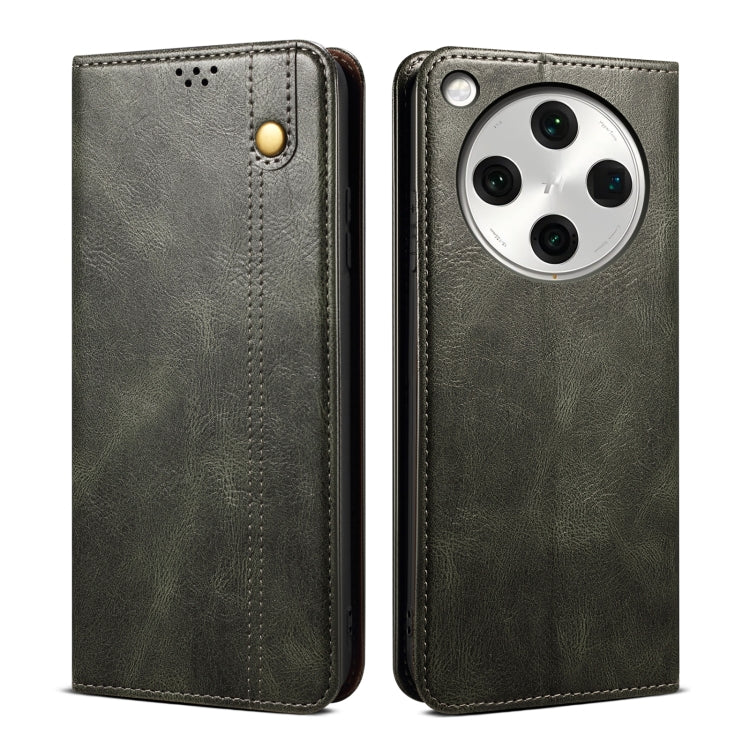 Oil Wax Crazy Horse Texture Leather Phone Case