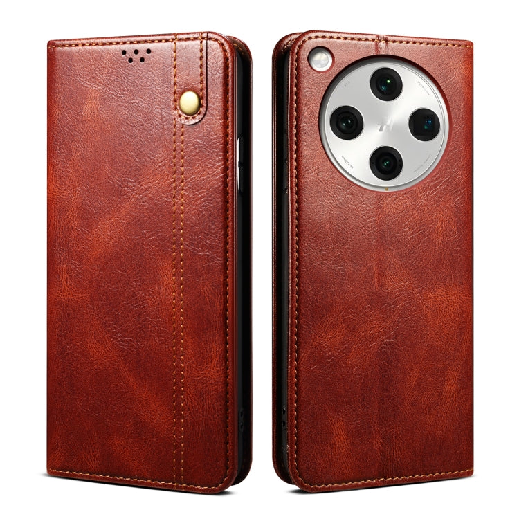 Oil Wax Crazy Horse Texture Leather Phone Case