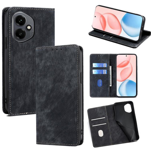 RFID Anti-theft Brush Magnetic Leather Phone Case, For Honor 400 Global 156.5mm, For Honor X8c 4G, For Honor Play 60 Plus, For Honor 200 5G, For Honor 200 Pro 5G, For Honor 200 Lite 5G Global, For Honor Magic6 Pro, For Honor Magic6                     ...