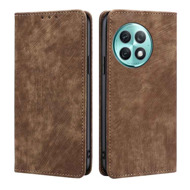 RFID Anti-theft Brush Magnetic Leather Phone Case, For OnePlus Ace 2 Pro, For OnePlus Nord CE3 5G, For OnePlus Nord CE 3 Lite 5G