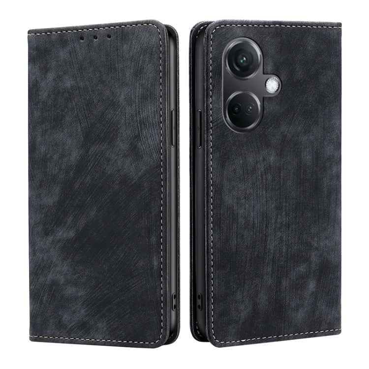 RFID Anti-theft Brush Magnetic Leather Phone Case, For OnePlus Ace 2 Pro, For OnePlus Nord CE3 5G, For OnePlus Nord CE 3 Lite 5G