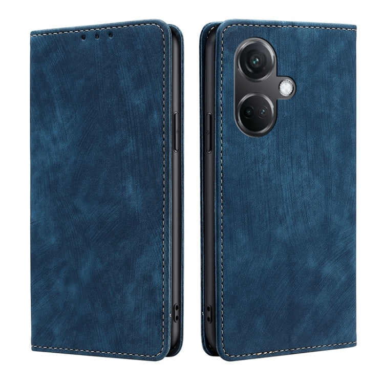 RFID Anti-theft Brush Magnetic Leather Phone Case, For OnePlus Ace 3V 5G, For OnePlus Nord CE4, For OnePlus Ace 2 Pro, For OnePlus Nord CE3 5G, For OnePlus Nord CE 3 Lite 5G