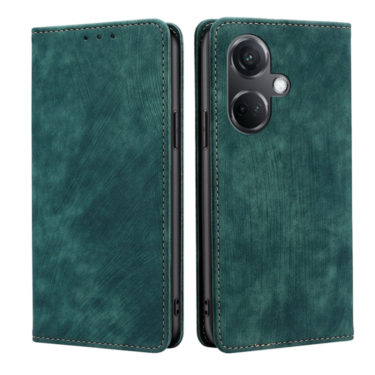 RFID Anti-theft Brush Magnetic Leather Phone Case, For OnePlus Ace 3V 5G, For OnePlus Nord CE4, For OnePlus Ace 2 Pro, For OnePlus Nord CE3 5G, For OnePlus Nord CE 3 Lite 5G