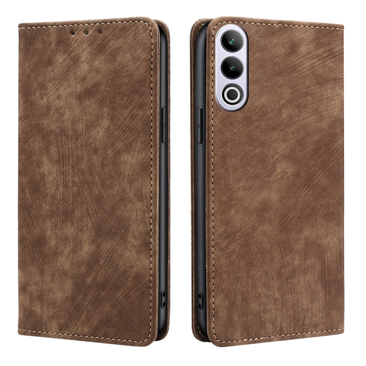 RFID Anti-theft Brush Magnetic Leather Phone Case, For OnePlus Ace 3V 5G, For OnePlus Nord CE4, For OnePlus Ace 2 Pro, For OnePlus Nord CE3 5G, For OnePlus Nord CE 3 Lite 5G