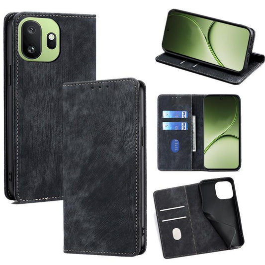 RFID Anti-theft Brush Magnetic Leather Phone Case, For OnePlus 15T 5G, For OnePlus Turbo 6 / 6V, For OnePlus Ace 6, For OnePlus 15 5G, For OnePlus Ace 5 Ultra / Nord 5, For OnePlus Ace 5 Racing / Nord CE5, For OnePlus Ace 5 / 5 Pro                     ...