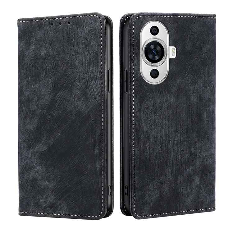 RFID Anti-theft Brush Magnetic Leather Phone Case, For Huawei Enjoy 60X, For Huawei nova 11 Pro 4G / 11 Ultra 4G, For Huawei nova 11 4G